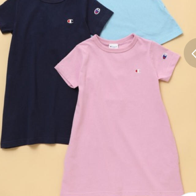 Champion(チャンピオン)のchampion ワンピース130 ピンク&ブルーセット キッズ/ベビー/マタニティのキッズ服女の子用(90cm~)(ワンピース)の商品写真