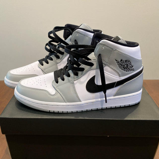 【新品】AIR JORDAN 1 MID LIGHT SMOKE GREY 28