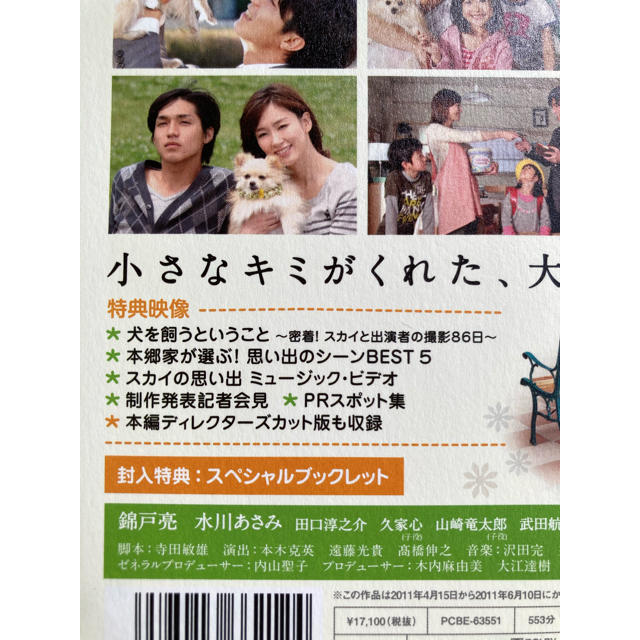 関ジャニ∞(カンジャニエイト)の☆新品同様☆送料無料犬を飼うということ　スカイと我が家の180日/DVD-BOX エンタメ/ホビーのDVD/ブルーレイ(TVドラマ)の商品写真