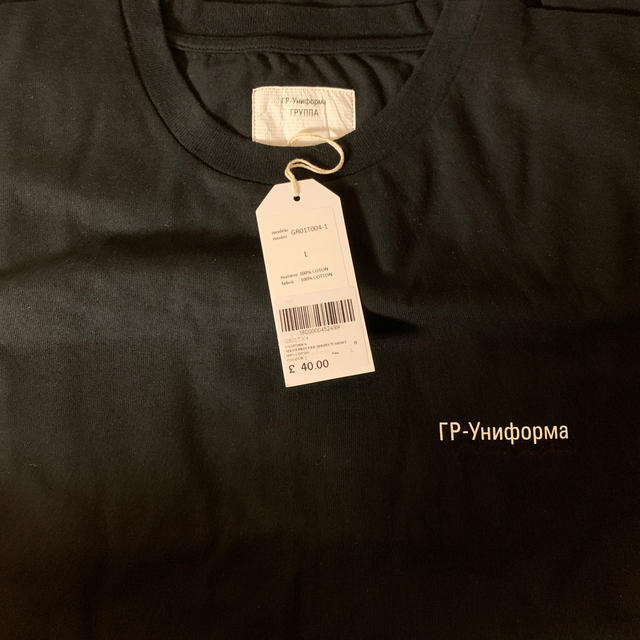 新品未使用 gr-uniforma tシャツ Lサイズ 黒