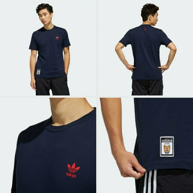 adidas(アディダス)の新品 L adidas originals Tシャツ 東京 tokyo 紺赤 メンズのトップス(Tシャツ/カットソー(半袖/袖なし))の商品写真