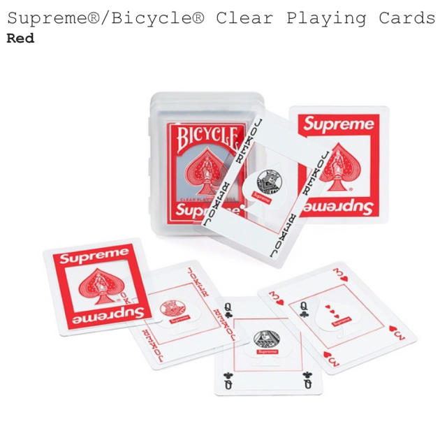 20AW Supreme Bicycle Clear Playing Cards