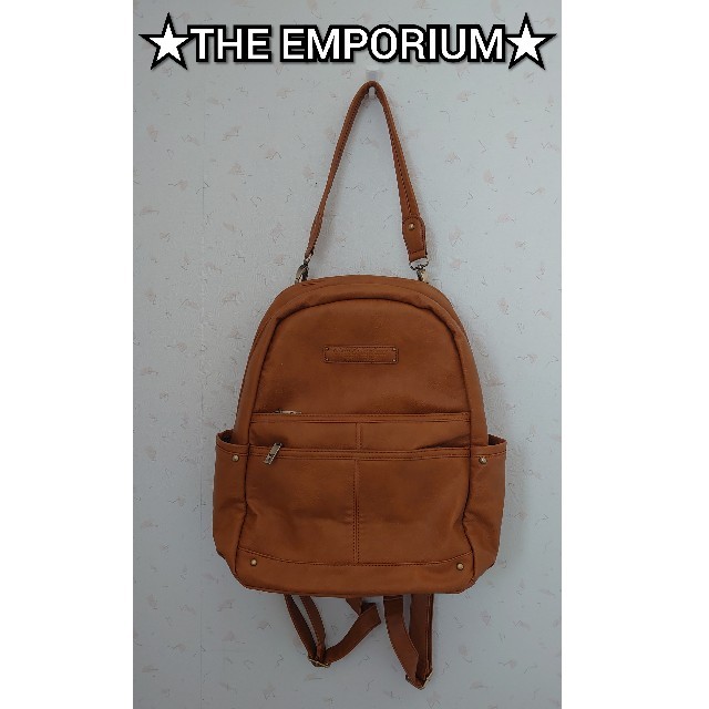THE EMPORIUM(ジエンポリアム)の新品未使用！THE EMPORIUM　背面ファスナー　ショルダー&リュック レディースのバッグ(リュック/バックパック)の商品写真