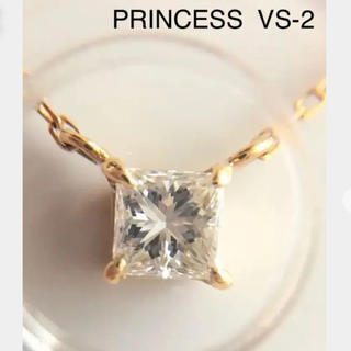 K18 ダイヤモンド0.227ct ネックレス　中宝ソーティング付属(ネックレス)