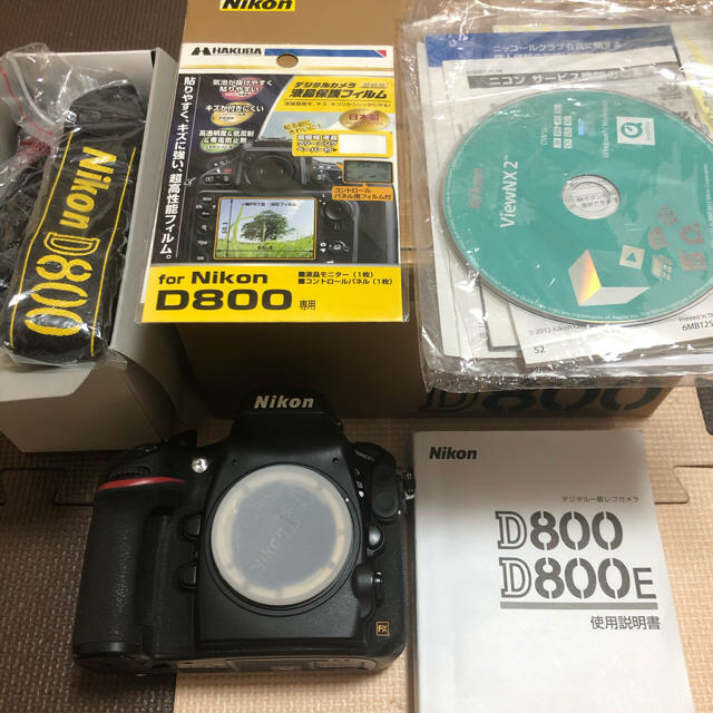 ニコン　Nikon   D800   ボディ　箱、付属品、CFカード付きカメラ