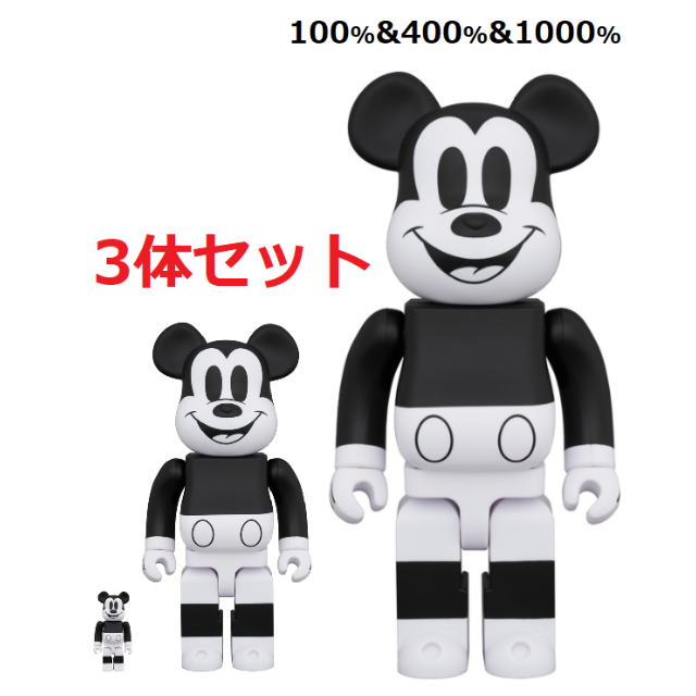 BE@RBRICK MICKEY MOUSE B&W 2020  ベアブリック