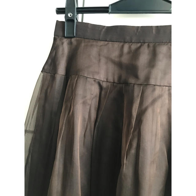 オーガンジー フレアスカート プリーツスカート レディースのスカート(ひざ丈スカート)の商品写真