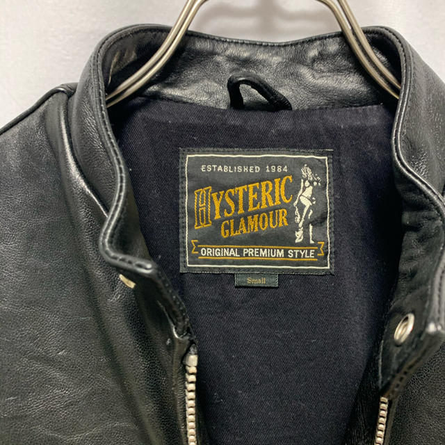 HYSTERIC GLAMOUR(ヒステリックグラマー)のHYSTERIC GLAMOUR ラムレザーシングルライダースジャケット メンズのジャケット/アウター(レザージャケット)の商品写真