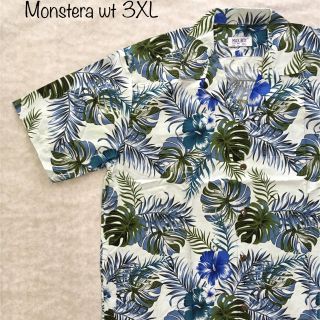 【新品未使用】アロハシャツ　モンステラ柄　3XL(シャツ)