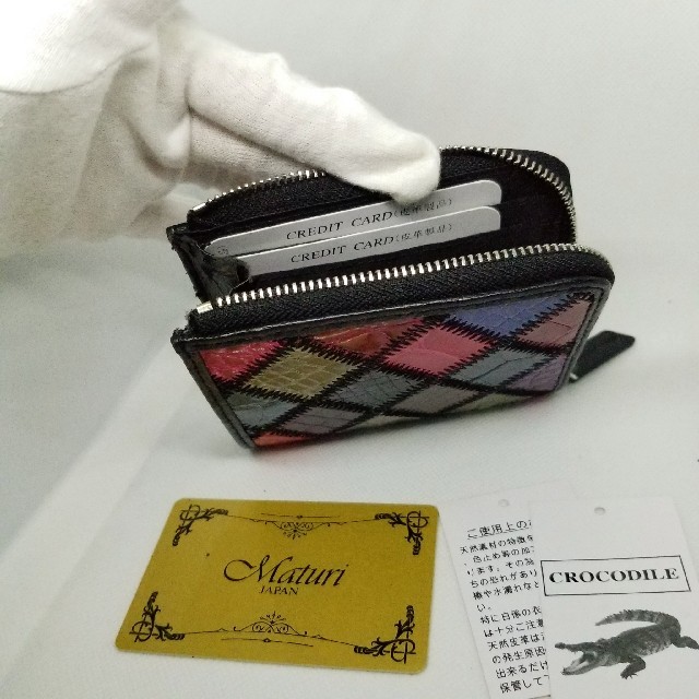 最高級クロコダイルヘンローン社コンパクト財布 レディースのファッション小物(財布)の商品写真