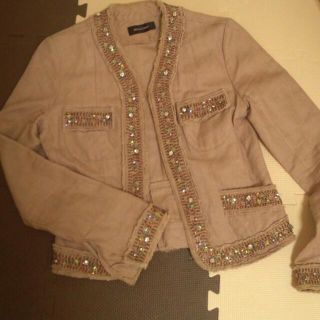 ビジュー♡ジャケット(ノーカラージャケット)