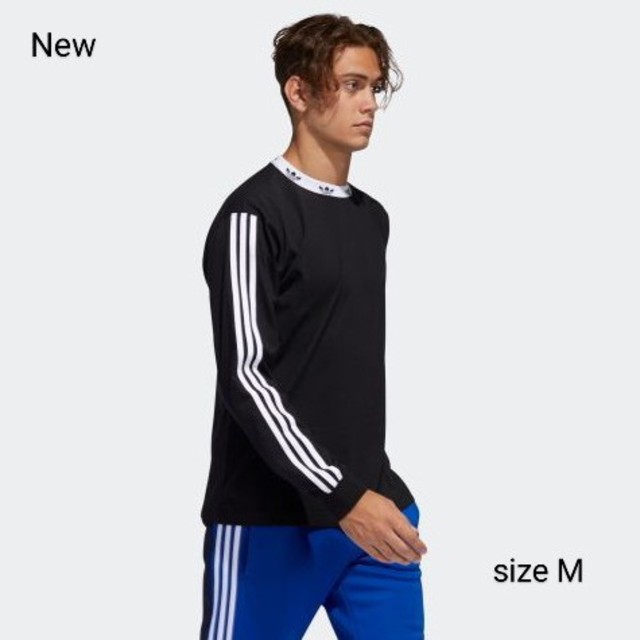 adidas リンガー トリム ロンT ホワイト S 長袖 - Tシャツ