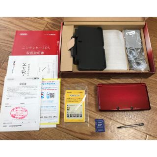 ニンテンドー3DS(ニンテンドー3DS)の　【美品】ニンテンドー　3DS ブレアレッド 本体一式(携帯用ゲーム機本体)