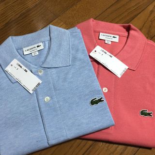 ラコステ(LACOSTE)の【新品】ラコステ　半袖　ポロシャツ　ピンク(ポロシャツ)