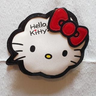 ハローキティ(ハローキティ)のHello Kitty (未使用) 白い雲♡キティ☆フェイス・ポーチ １７×２１(ポーチ)