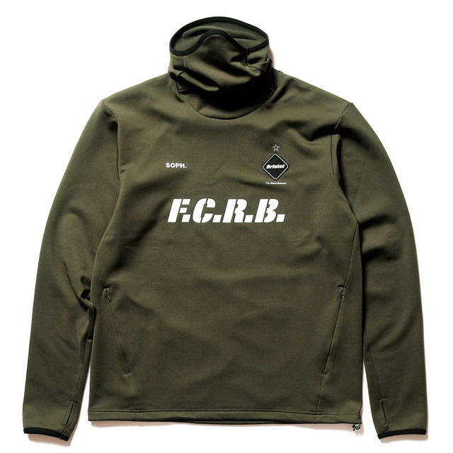 カーキL FCRB NECK GAITER TRAINING TOP pdk