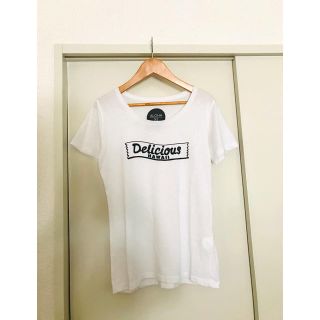 イエナ(IENA)のHawaii  ハワイ　デリシャス　ロゴTシャツ　半袖　丸首　ホワイト　XS(Tシャツ(半袖/袖なし))