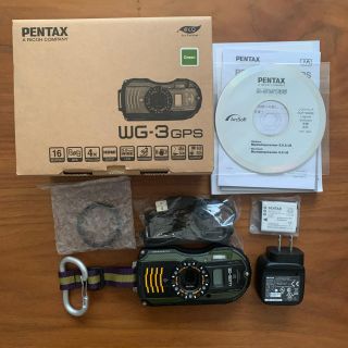 ペンタックス(PENTAX)のPENTAX WG-3 GPS グリーン/カーキ  防水デジカメ ペンタックス(コンパクトデジタルカメラ)