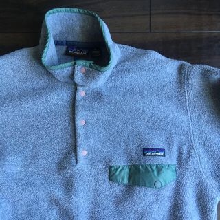 パタゴニア(patagonia)の"patagonia" プルオーバーフリース シンチラGRAY×GREEN M(ブルゾン)