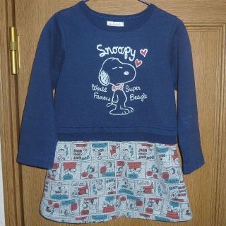 スヌーピー(SNOOPY)のピーナッツ　スヌーピーのワンピース　サイズ100　<477>(ワンピース)