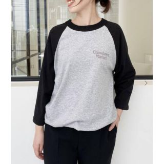 アパルトモンドゥーズィエムクラス(L'Appartement DEUXIEME CLASSE)のアパルトモン CHINATOWN MARKET raglan Tee 黒(カットソー(長袖/七分))