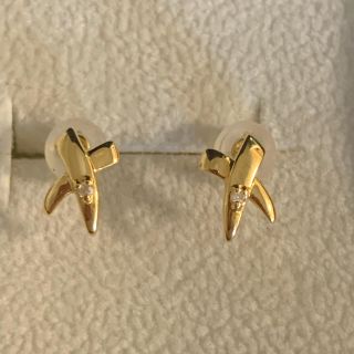 ジュエリーツツミ(JEWELRY TSUTSUMI)のツツミ　K18YG ダイヤモンドピアス　未使用(ピアス)