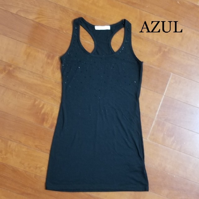 AZUL by moussy(アズールバイマウジー)のAZUL by moussy ブラック タンクトップ レディースのトップス(タンクトップ)の商品写真