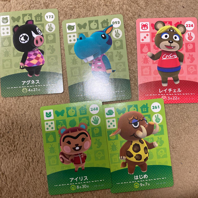 Nintendo Switch - 11 あつまれどうぶつの森 amiibo カード 5枚セット