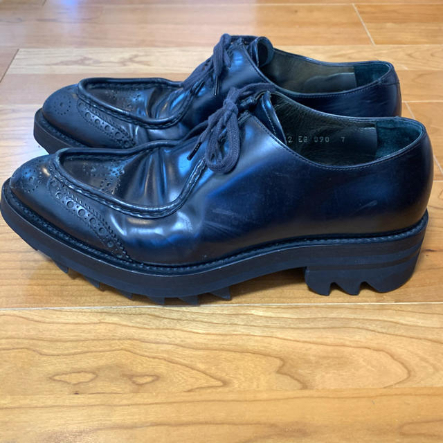 【最安値】 PRADA 13AW シャークソール レザーシューズメンズ