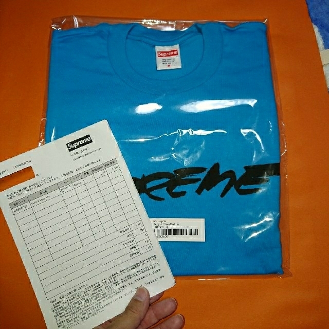 Mサイズ Supreme Futura Logo Tee Bright blue