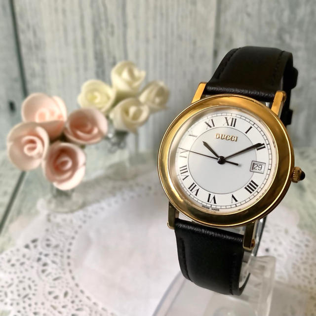 動作OK】GUCCI グッチ 7200M 腕時計 ゴールド メンズ-