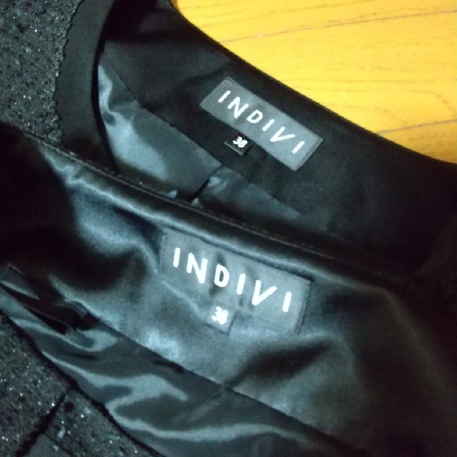 INDIVI(インディヴィ)のINDIVI ツイード スーツ レディースのフォーマル/ドレス(スーツ)の商品写真