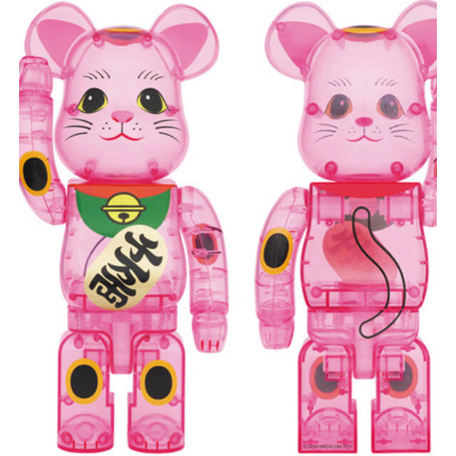 soka様 専用@RBRICK 招き猫 桃色透明 400％ 人気特価激安 52.0%OFF