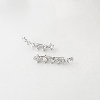 アーカー(AHKAH)のzirconia climber pierce ◯sterling silver(ピアス)