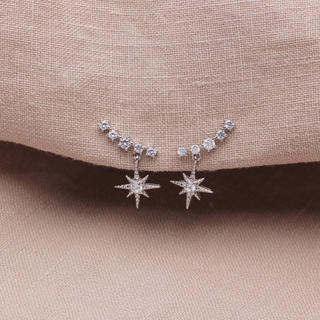 スタージュエリー(STAR JEWELRY)のsilver star zirconia pierce ◯s925 post(ピアス)