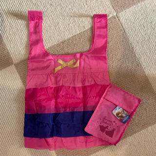 ディズニー(Disney)の新品　エコバッグ　アナ雪　フリル  フリル バッグ　ピンク　お買い物袋　(エコバッグ)