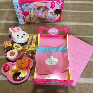 パイロット(PILOT)のcherry様専用メルちゃんセット(ベッド.お弁当箱.お子様ランチ)(キャラクターグッズ)
