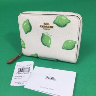 コーチ(COACH)のコーチ スモール ウォレット ライム 二つ折り財布 3153 グリーン 新品(財布)