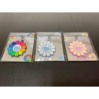 3個 Flower Rubber Keyring キーリング 村上隆 キーホルダ(キーホルダー)