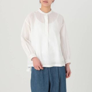 ムジルシリョウヒン(MUJI (無印良品))の無印良品◆フレンチリネン洗いざらしチュニック　ＸＳ～Ｓ・白(シャツ/ブラウス(長袖/七分))