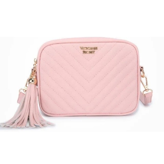 Victoria's Secret(ヴィクトリアズシークレット)の【新品未使用】　ヴィクトリアシークレット　黒　ピンク　ショルダーバッグ レディースのバッグ(ショルダーバッグ)の商品写真