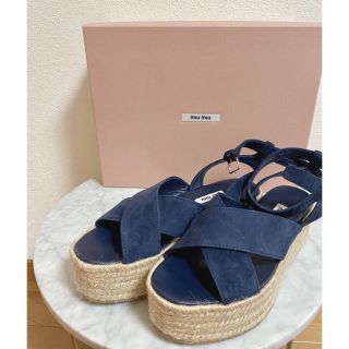 ミュウミュウ(miumiu)のS様専用❤︎ ほぼ新品✨ miumiu ウェッジソール サンダル(サンダル)