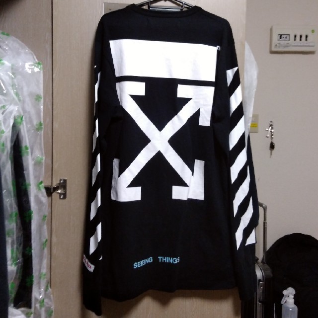 【本物】AW17 OFF-WHITE  DIAGONAL ARROW　カットソー53cm袖丈