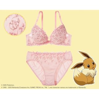 ピーチジョン(PEACH JOHN)の新品ピーチジョン ポケモン コラボもりこれお花とイーブイのブラセット B65/S(その他)