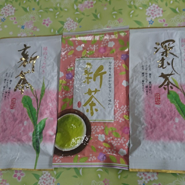 静岡県産 深蒸し茶 飲み比べ 100g3袋 八十八夜 食品/飲料/酒の飲料(茶)の商品写真