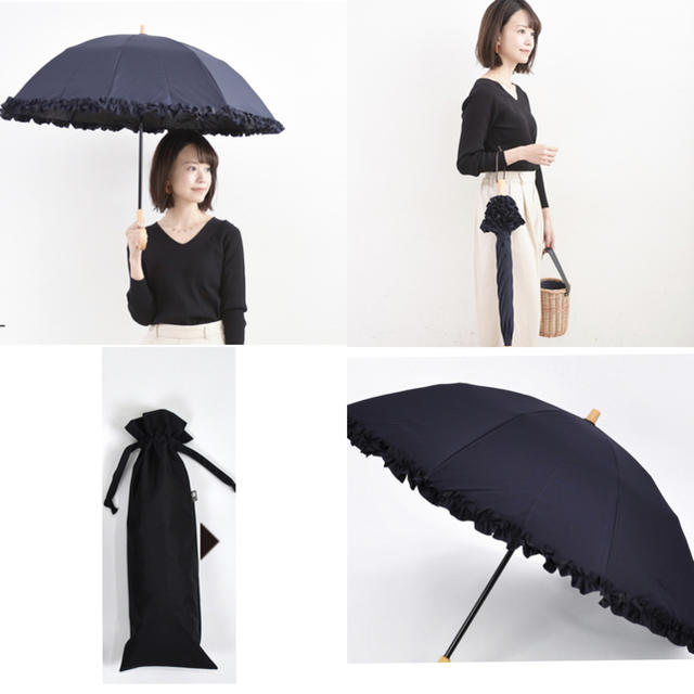 FRAY I.D(フレイアイディー)の【完全遮光の日傘】サンバリア100 折りたたみ日傘 レディースのファッション小物(傘)の商品写真
