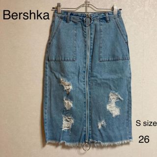 ベルシュカ(Bershka)のベルシュカ　ダメージ　デニム　スカート (ひざ丈スカート)