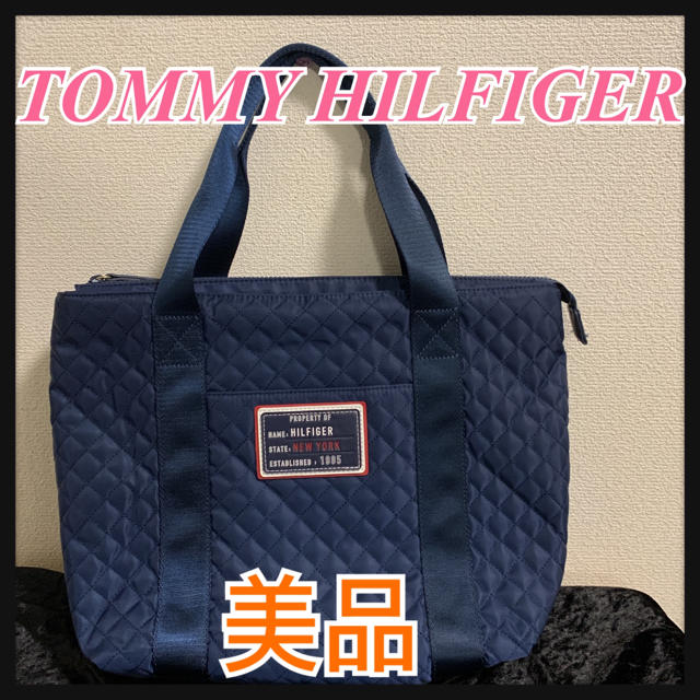 TOMMY HILFIGER(トミーヒルフィガー)のTOMMY HILFIGER トミーヒルフィガー トート ネイビー ナイロン レディースのバッグ(トートバッグ)の商品写真