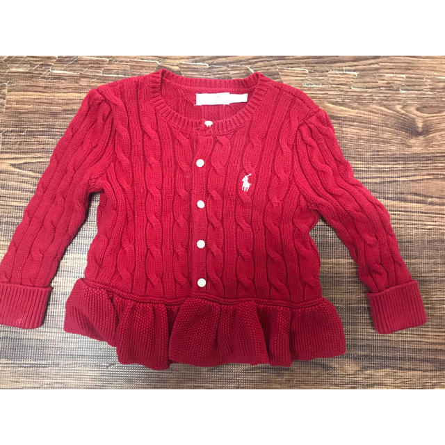 Ralph Lauren(ラルフローレン)のラルフローレン　ペプラムカーディガン キッズ/ベビー/マタニティのベビー服(~85cm)(カーディガン/ボレロ)の商品写真