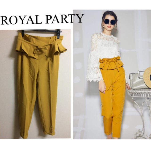 ROYAL PARTY(ロイヤルパーティー)のROYAL PARTY  コルセット付きタックパンツ レディースのパンツ(カジュアルパンツ)の商品写真